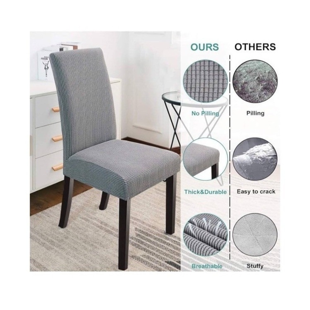 Northern Brothers Chair Covers Unisex OS Light Gray New 2 Pack Stretch C459